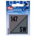 Appliqué, "147 SW", multicolored