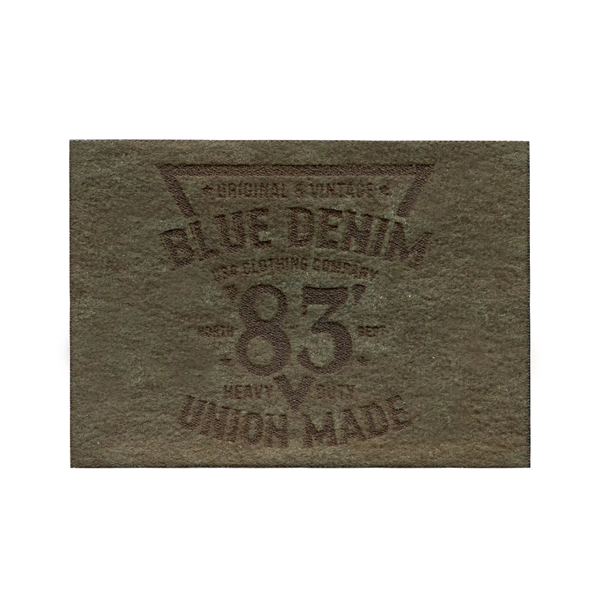 Application Label 83, faux suede, olive