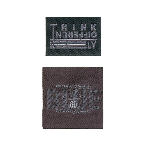 Applikation Label THINK/BLUE, grau