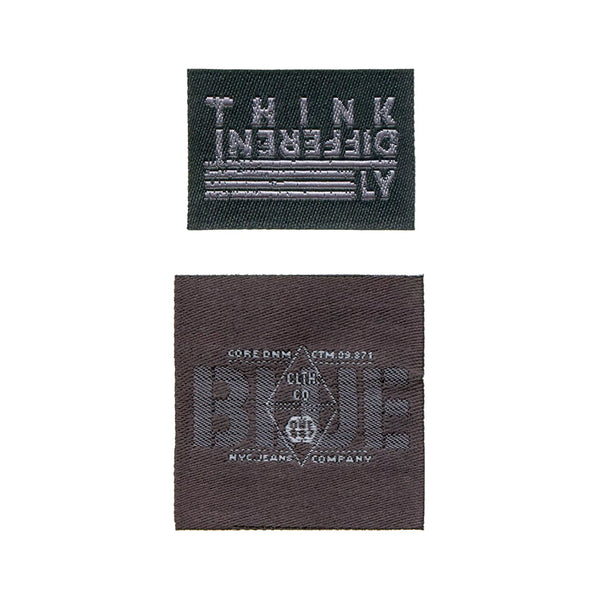 Applikation Label THINK/BLUE, grau