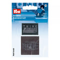 Applikation Label THINK/BLUE, grau
