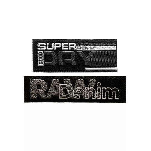 Application étiquette RAW DENIM/DAY, noire