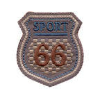 Application étiquette SPORT 66, gris/bleu/beige