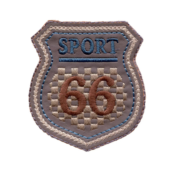 Application Label SPORT 66, grey/blue/beige