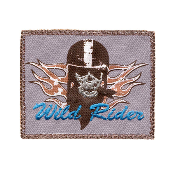 Application label WILD RIDER, beige/brown
