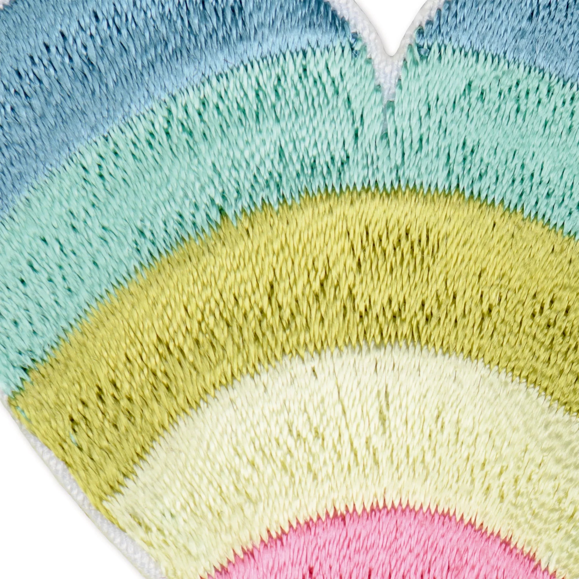Appliqué, hearts, multicolored