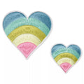 Appliqué, hearts, multicolored