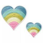 Appliqué, hearts, multicolored