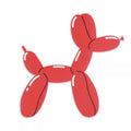 Applikation Pudel, rot