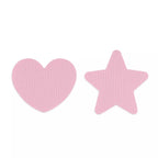 Applikation Herz/Stern, rosa