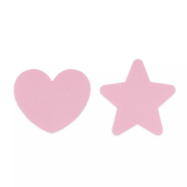 Applikation Herz/Stern, rosa