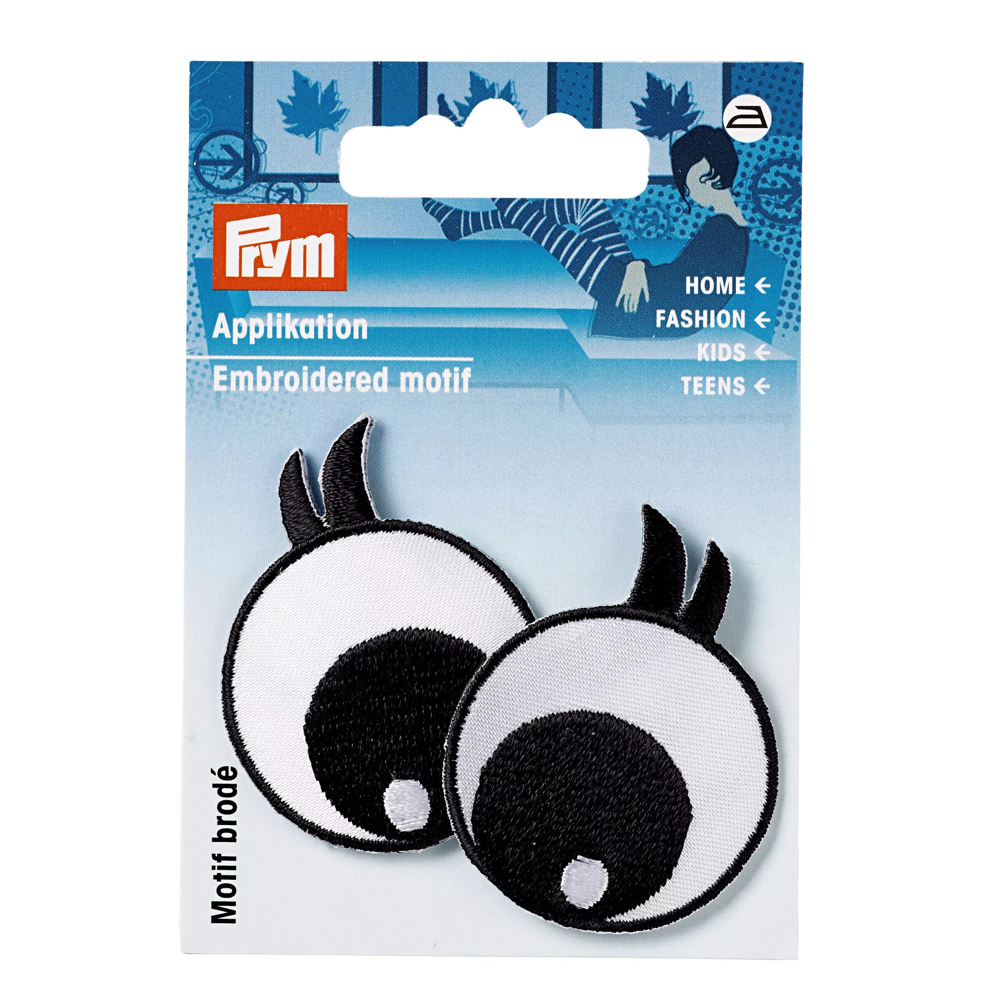 Application Yeux, noir/blanc avec cils