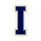 Appliqué letters A-Z, blue/ecru