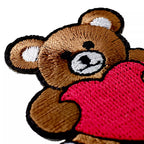 Teddy appliqué, with heart, small and large