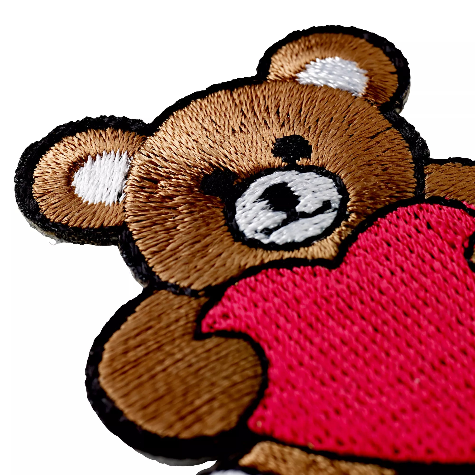 Teddy appliqué, with heart, small and large