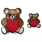 Teddy appliqué, with heart, small and large