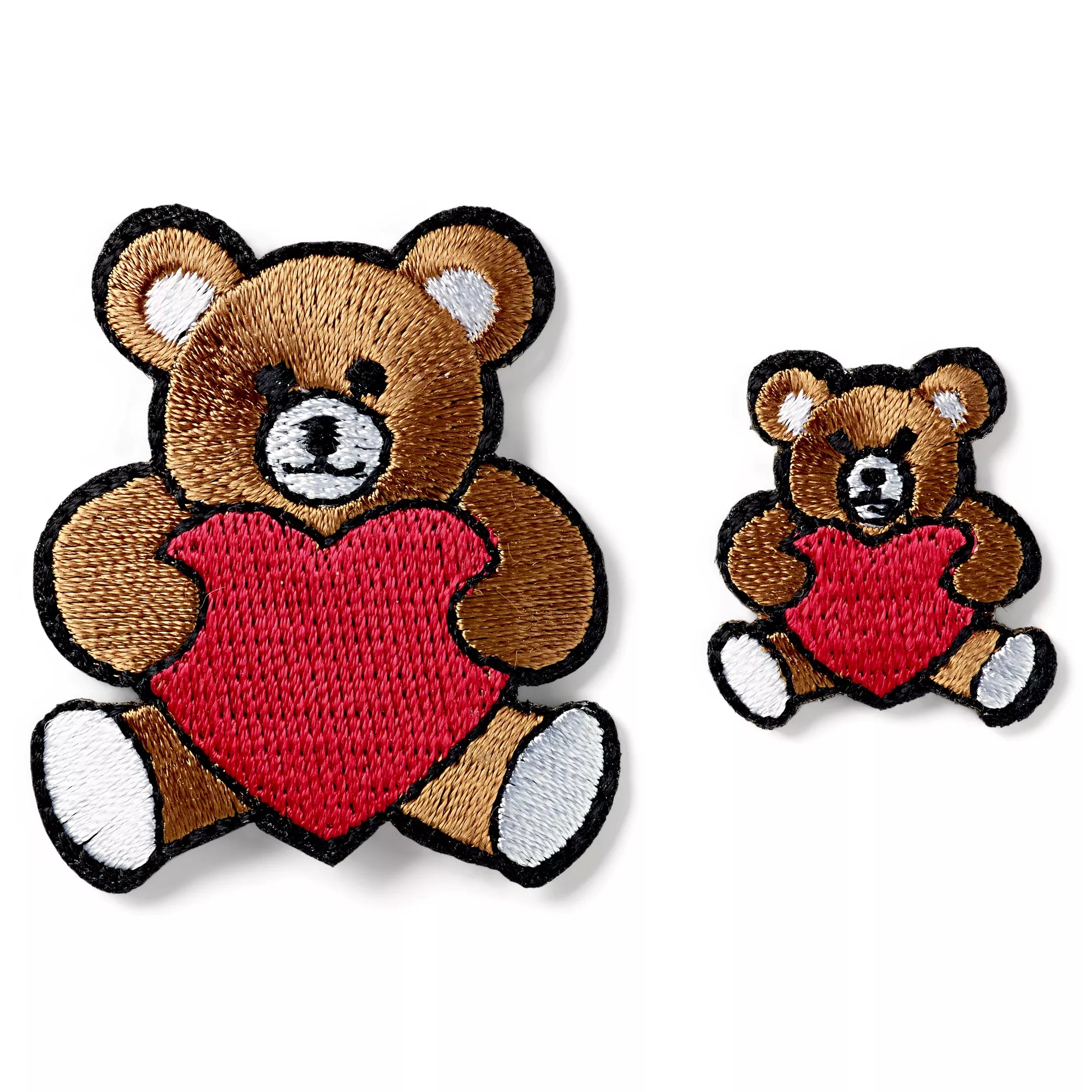 Teddy appliqué, with heart, small and large
