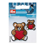 Teddy appliqué, with heart, small and large