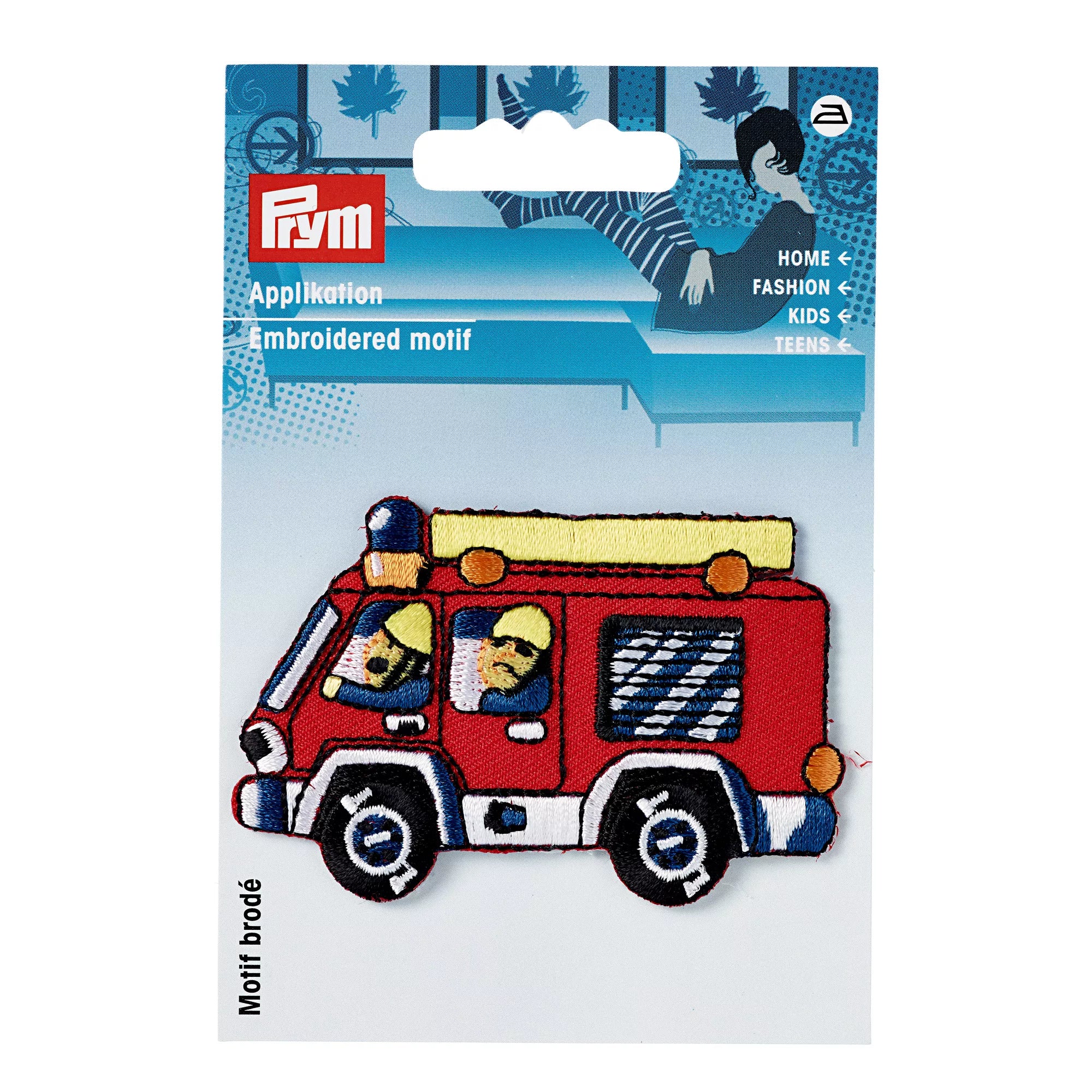 Fire Truck Appliqué (Red)