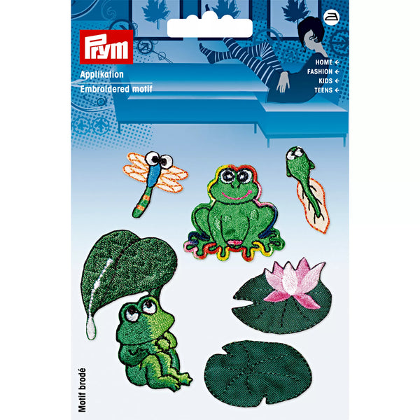 Applikation Froschteich, selbstklebend und aufbügelbar
