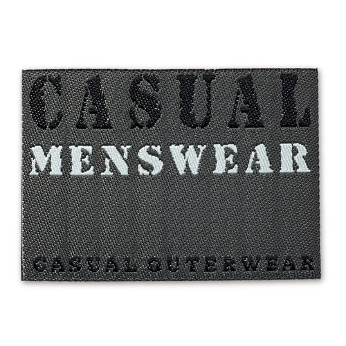 Applikation Jeanslabel, schwarz, Rechteck, Casual Menswear