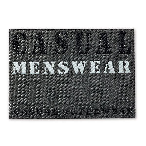 Applikation Jeanslabel, schwarz, Rechteck, Casual Menswear