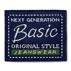 Application Jean Label Basic Original Style blue square