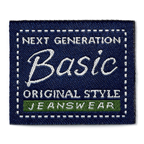 Applikation Jeanslabel Basic Original Style blau quadratisch