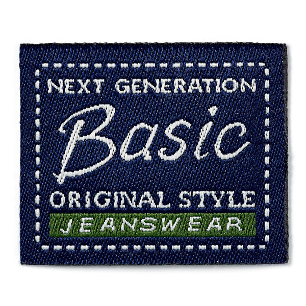 Applikation Jeanslabel Basic Original Style blau quadratisch