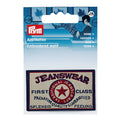 Applikation Jeanslabel, beige, Rechteck, Jeanswear, First Class