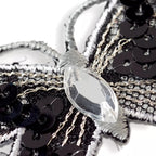 Butterfly applique, black/white