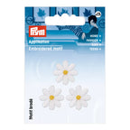 Applikation Blumen klein, weiß