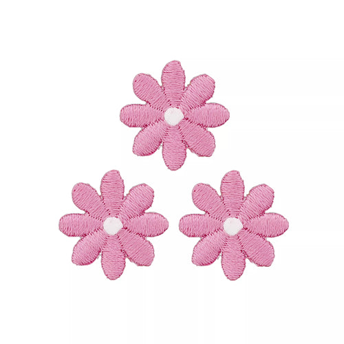 Applikation Blumen klein, rosa