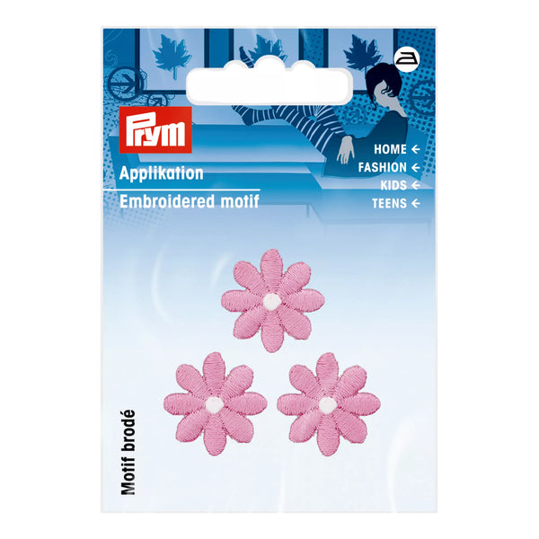 Applikation Blumen klein, rosa