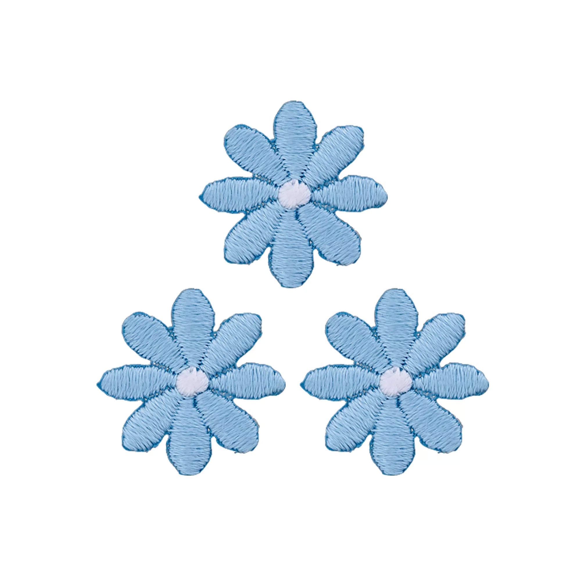 Small flower appliqué, light blue