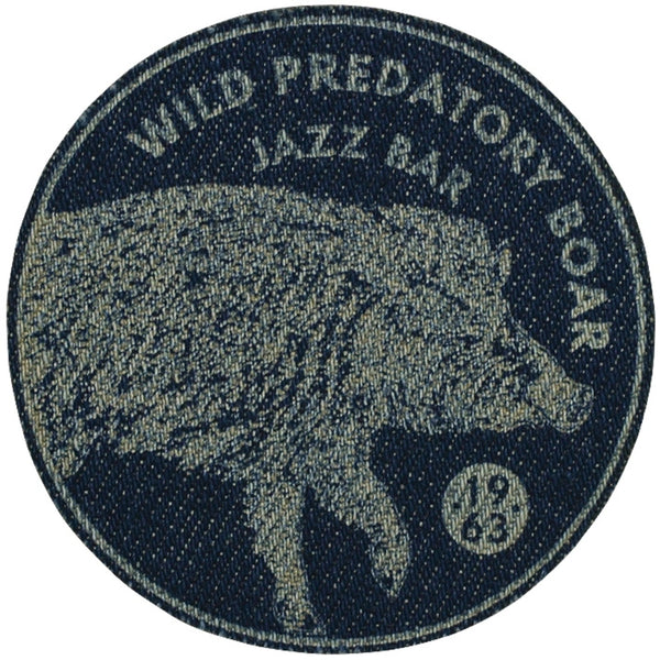 926753|Applikation Jeans gelasert WILDSCHWEIN,blau, blau