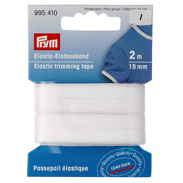 Elastic bias binding 15mm, in various colors