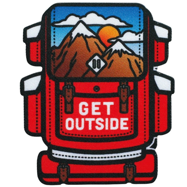 926751|Applikation Rucksack selbstklebend/aufbügelbar, rot, rot