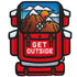 926751|Applikation Rucksack selbstklebend/aufbügelbar, rot, rot
