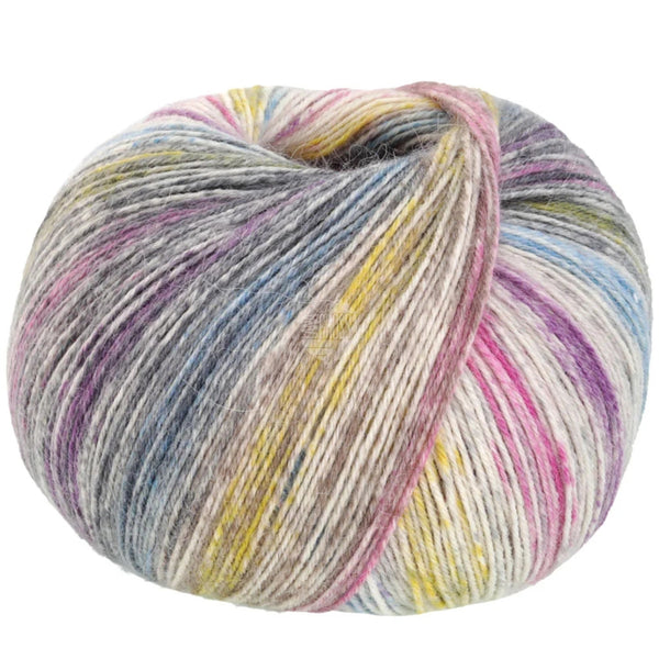 16042103|Meilenweit 100 Alpaka Print - 2103 ecru/brombeer/pink/gelbgrün/graublau/gelb/grau/dunkelgrau, 2103 ecru/brombeer/pink/gelbgrün/graublau/gelb/grau/dunkelgrau