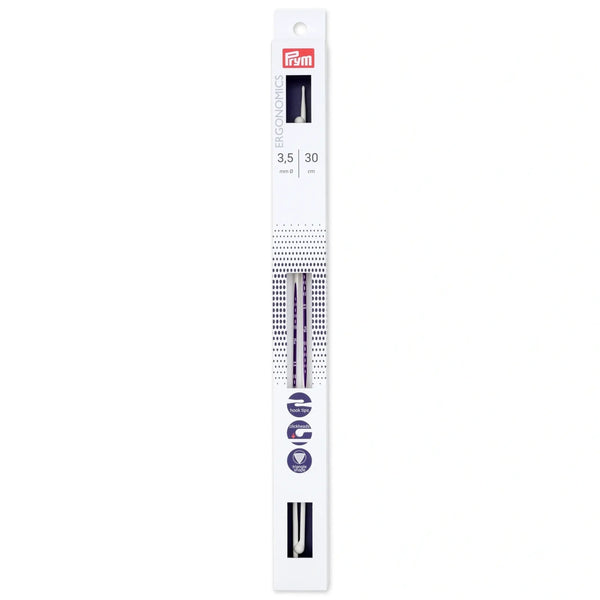 190303|Jackenstricknadeln prym.ergonomics, 30cm, 3,50mm, alabasterweiß