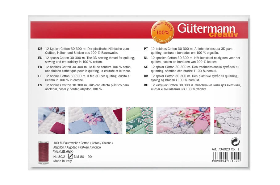 734023-1|Nähfaden-Set Cotton, 30/12, 1