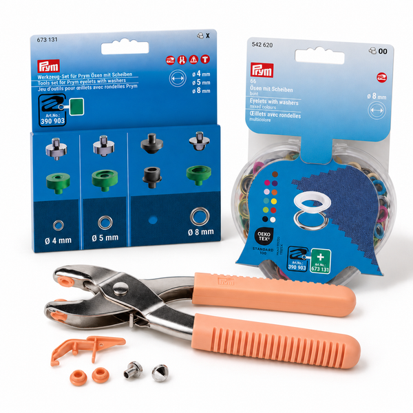 Vorteils-Bundle: Ösen Set mit VARIO-Zange – Starterset in Aprikose