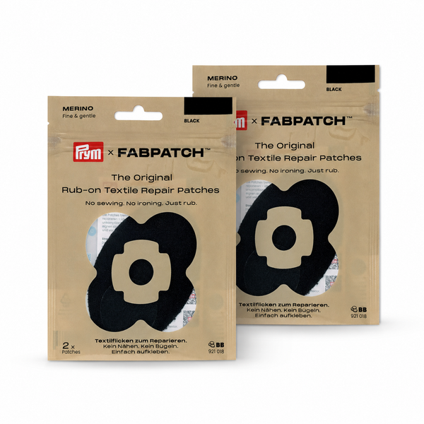 Vorteils-Bundle: FabPatch Merino Doppelpack — Schwarz