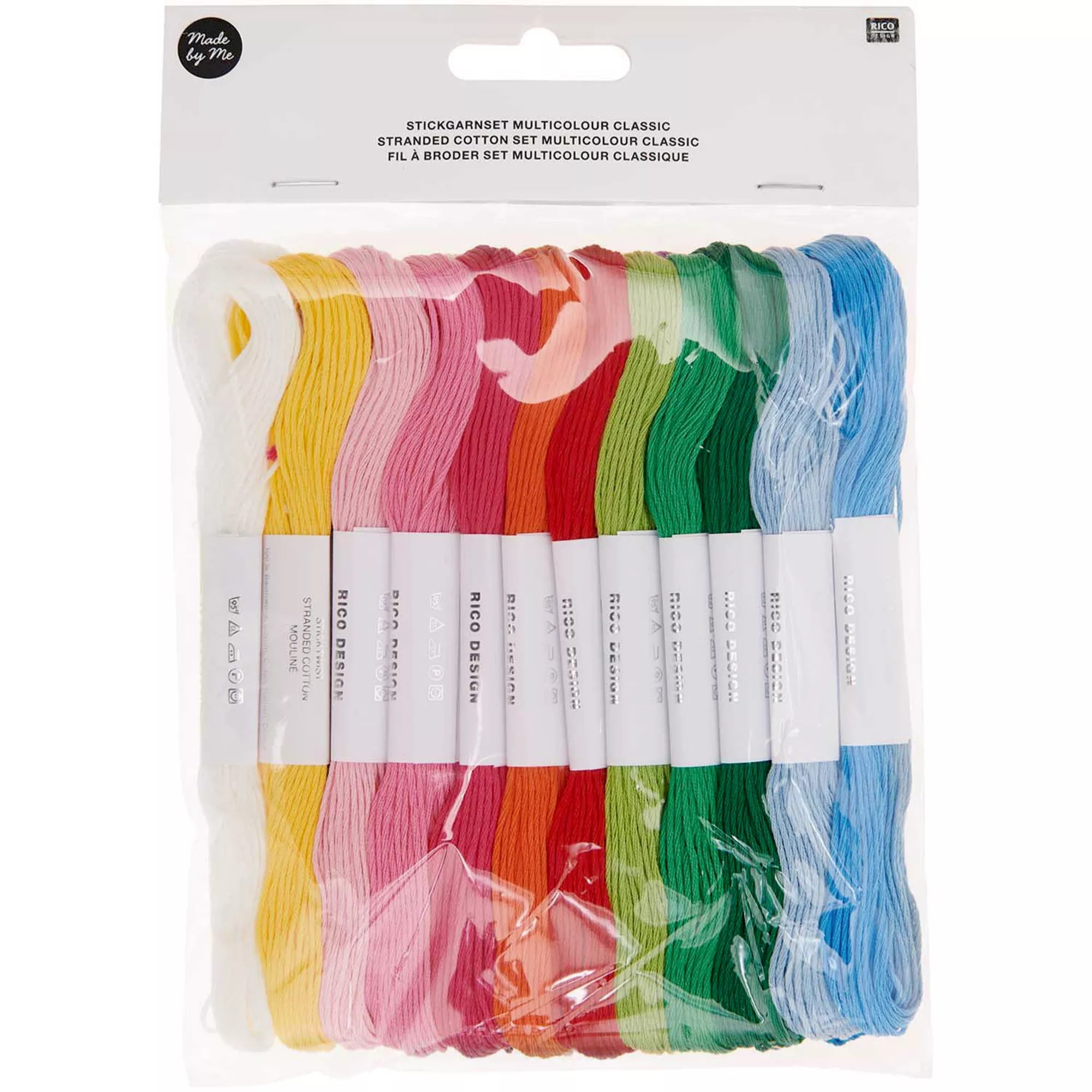 Stickgarnset Multicolour Pastel, 24-teilig