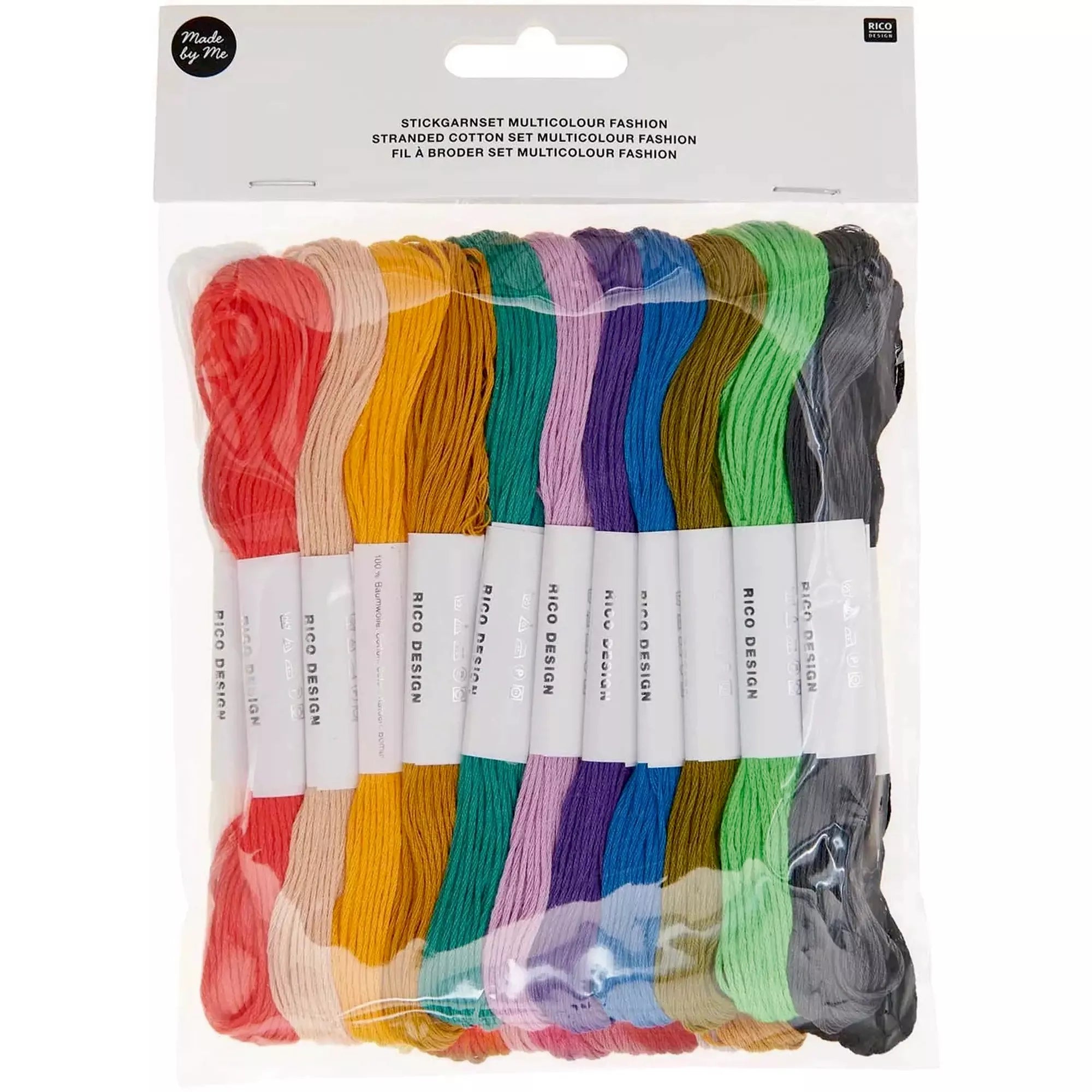 Stickgarnset Multicolour Pastel, 24-teilig