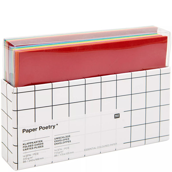Lot de 28 cartes Paper Poetry Rainbow Classic B6