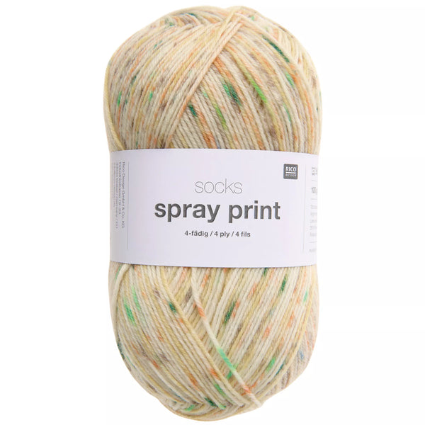 Socks Spray Print 4-fädig