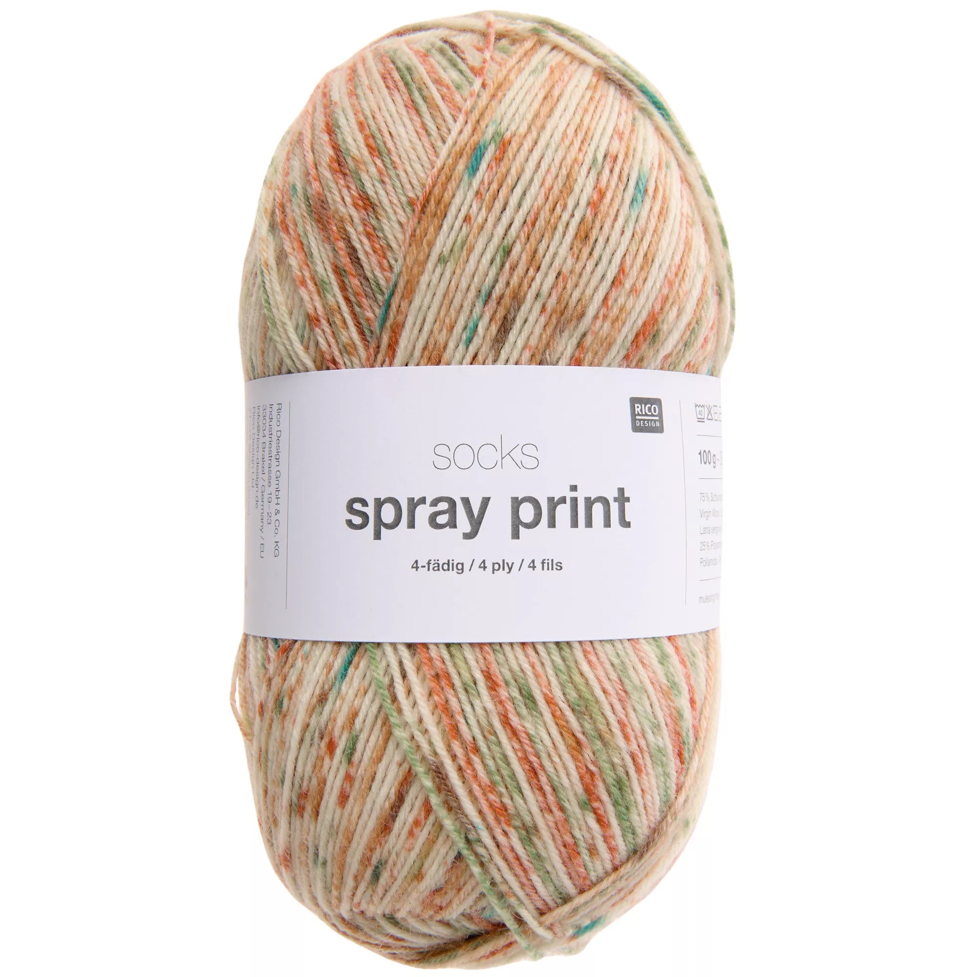 Socks Spray Print 4-fädig