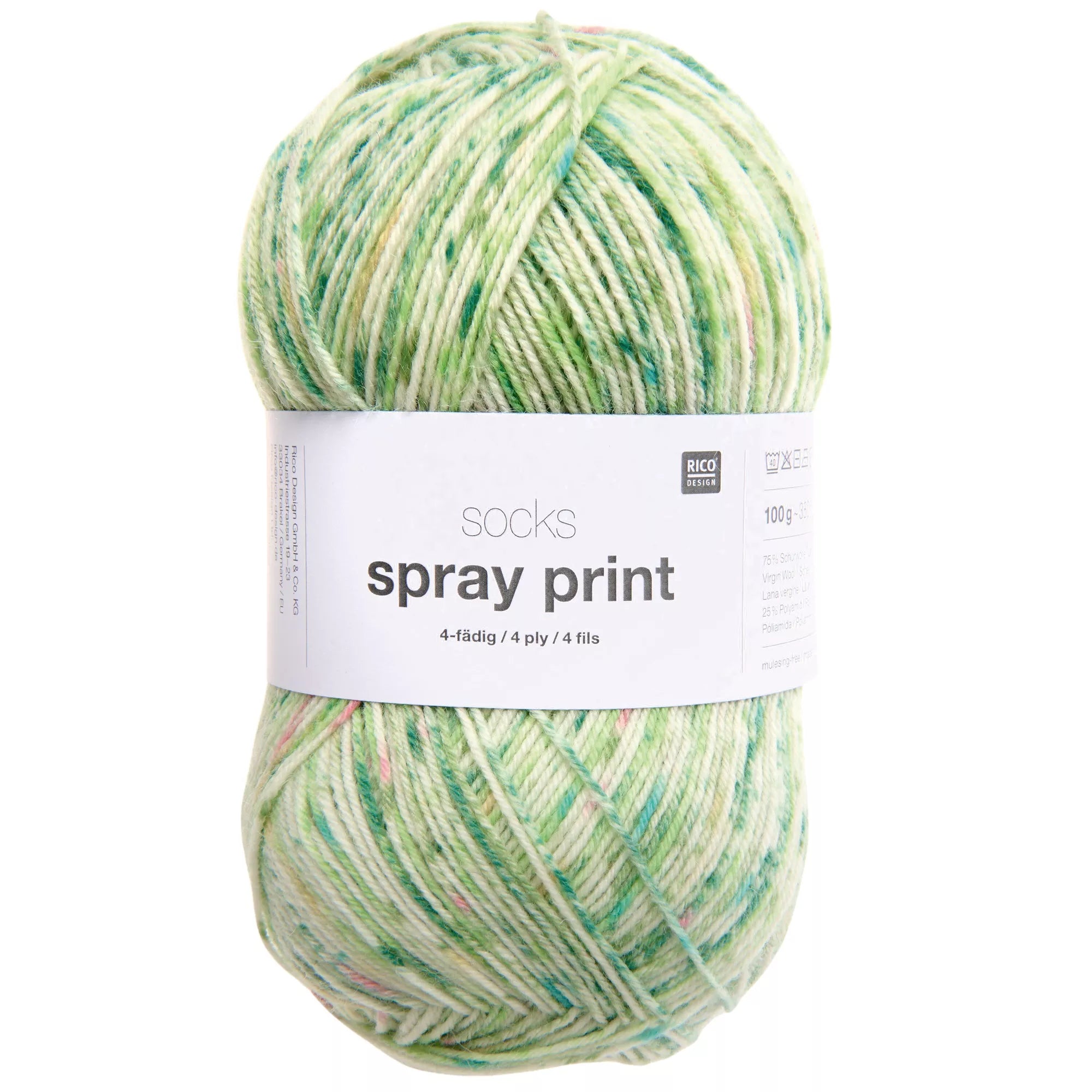 Socks Spray Print 4-fädig